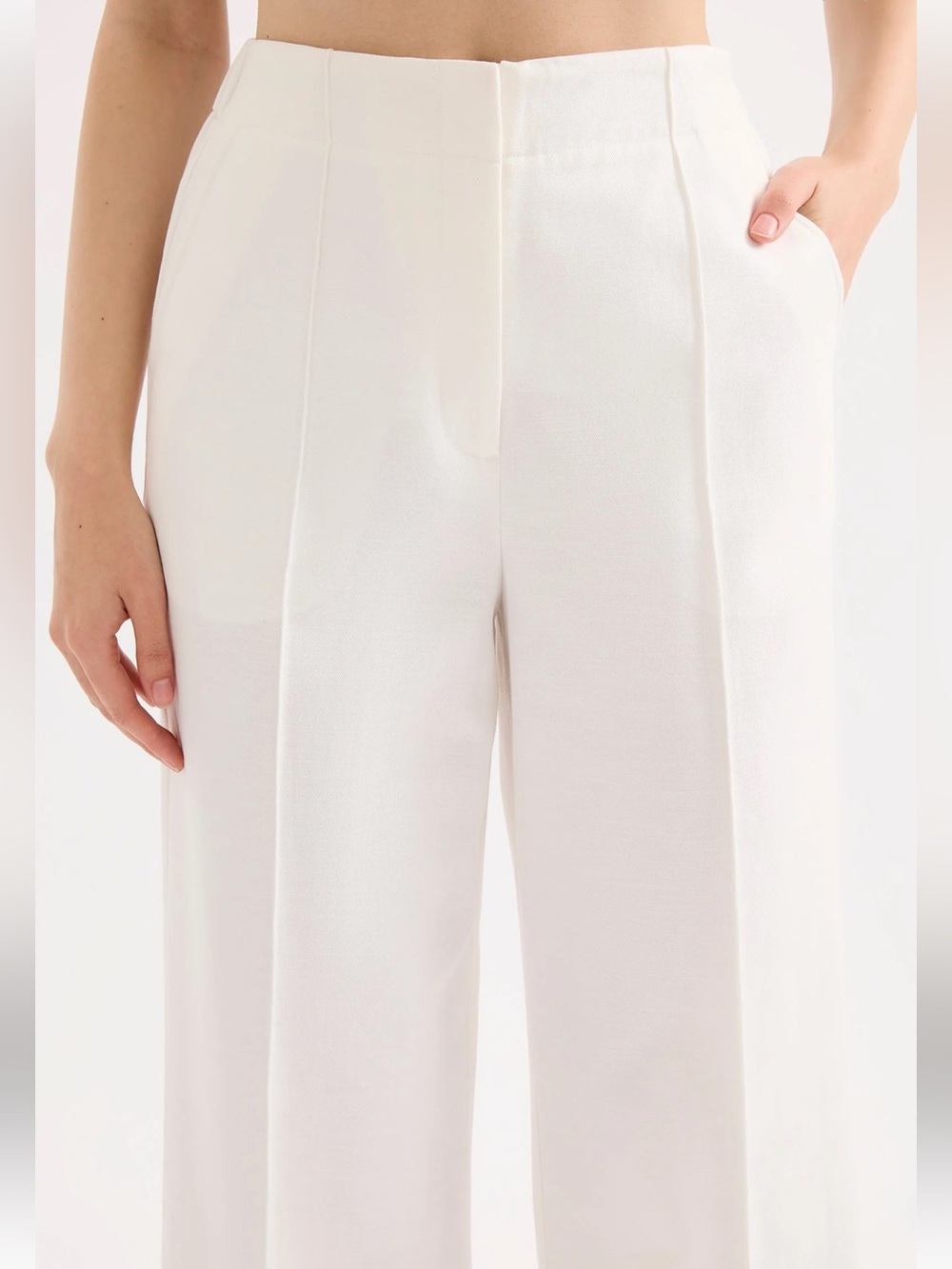 Nude Lucy LINA PANT Wide Leg High-Rise Crepe Pants in (Black)